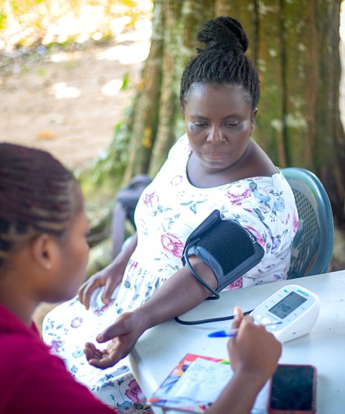 Free Health Screening at offei Yaw Community in the Eastern Region of Ghana.