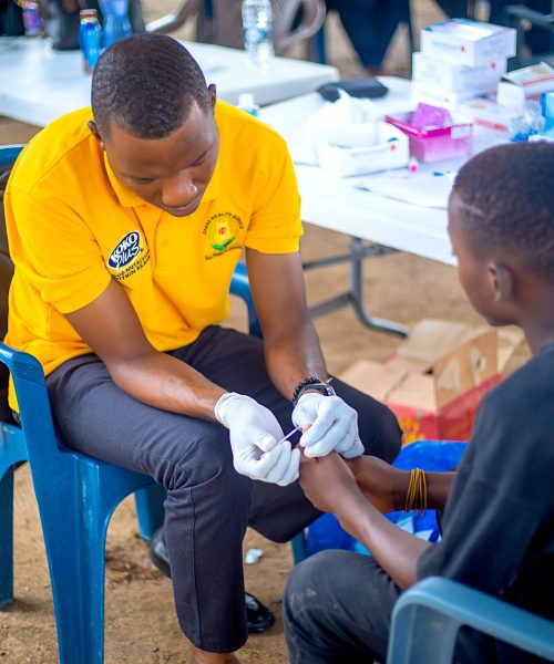 Free Health Screening at offei Yaw Community in the Eastern Region of Ghana.