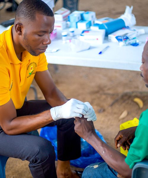 Free Health Screening at offei Yaw Community in the Eastern Region of Ghana.